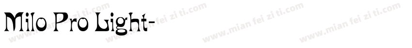 Milo Pro Light字体转换